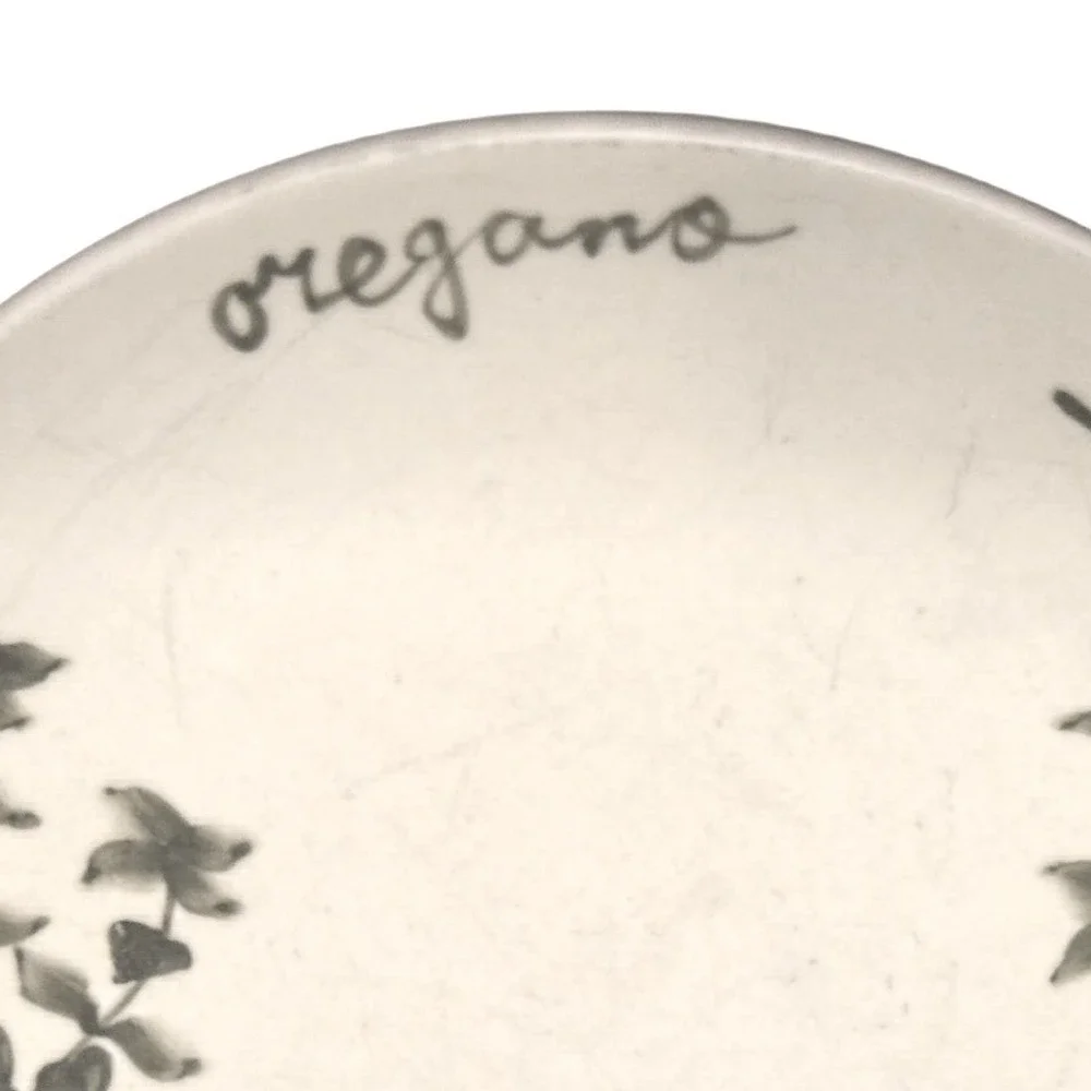 Designpac Oregano Appetizer Plate Unisex Small Cream Botanical Herb Farmhouse